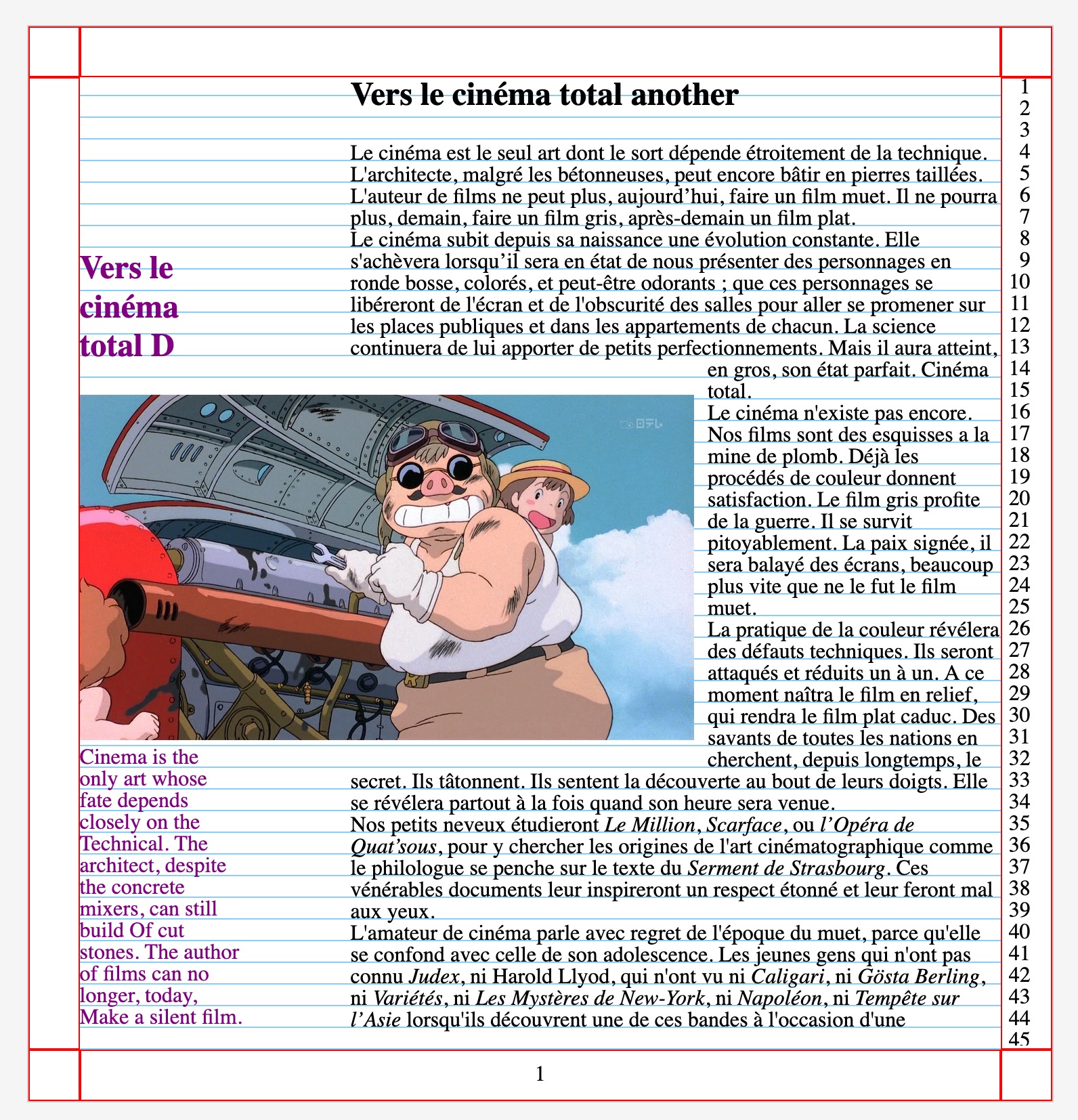 an example using porco rosso